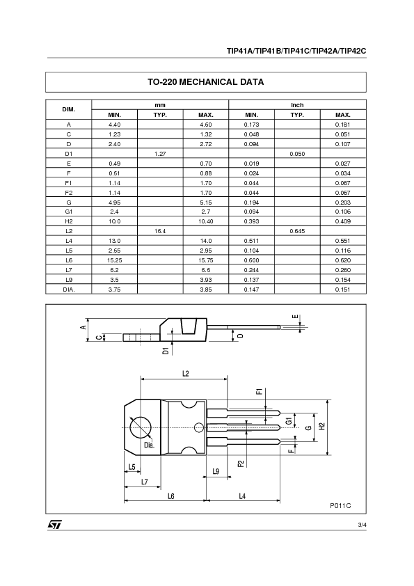 TIP42C Datasheet PDF (53 KB) STMicroelectronics | Pobierz z Elenota.pl