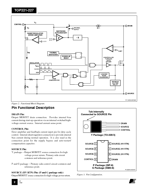 TOP221227 Datasheet PDF (476 KB) Power Integrations Pobierz z Elenota.pl