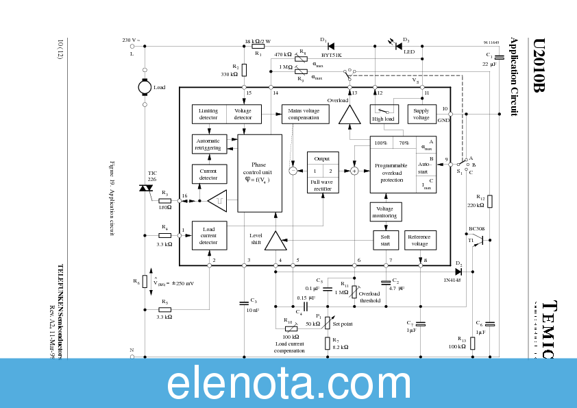 U2010B Datasheet PDF (210 KB) Temic | Pobierz z Elenota.pl