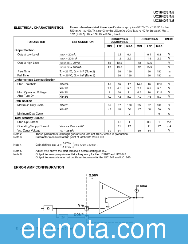 UC3843 Datasheet PDF (934 KB) Texas Instruments | Pobierz z Elenota.pl