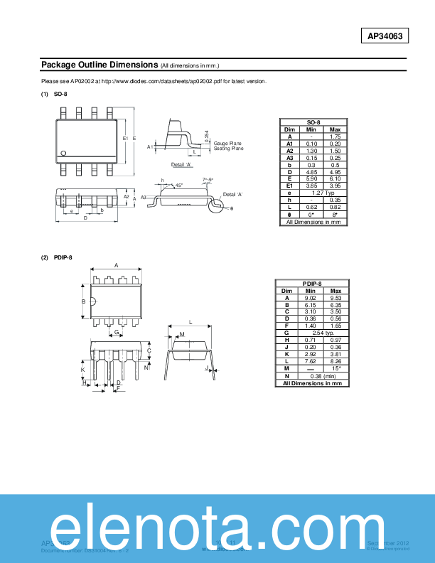 AP34063 Datasheet PDF (141 KB) ATC | Pobierz z Elenota.pl