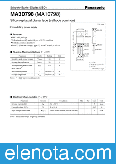 Panasonic (MA10798) datasheet