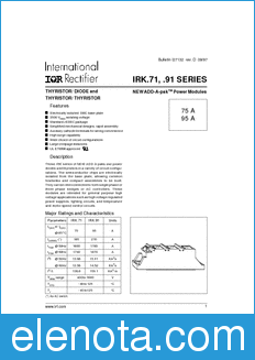 International Rectifier .91 SERIES datasheet