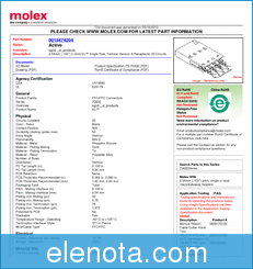 Molex Electronics 0015474204 datasheet