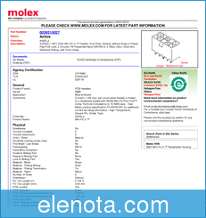 Molex Electronics 0039310027 datasheet