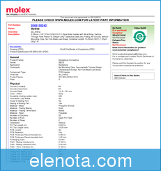 Molex Electronics 0365150242 datasheet