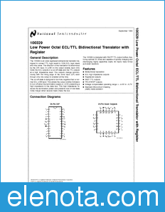 National Semiconductor 100329 datasheet