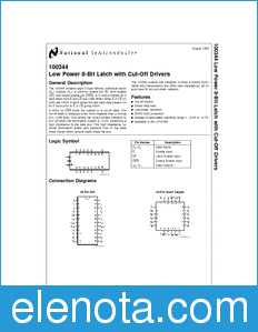 National Semiconductor 100344 datasheet