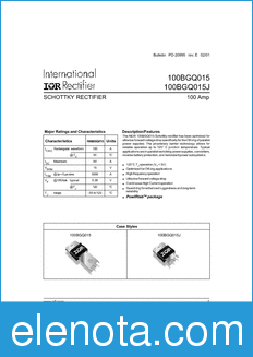 International Rectifier 100BGQ015 datasheet