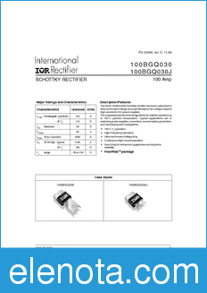 International Rectifier 100BGQ030 datasheet