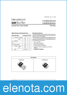 International Rectifier 100BGQ045 datasheet