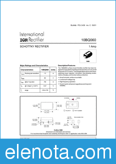 International Rectifier 10BQ060 datasheet