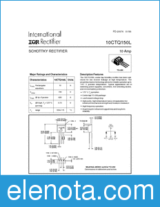 International Rectifier 10CTQ150L datasheet