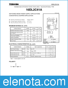 Toshiba 10DL2C41A datasheet