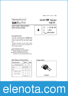 International Rectifier 10ETF02 datasheet