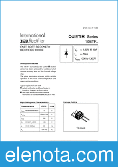 International Rectifier 10ETF12 datasheet