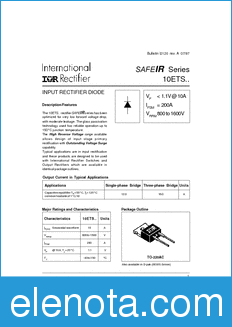 International Rectifier 10ETS datasheet