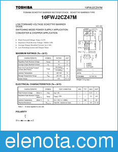 Toshiba 10FWJ2CZ47M datasheet