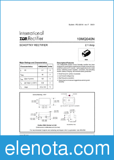 International Rectifier 10MQ040N datasheet