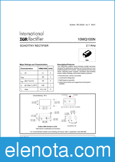 International Rectifier 10MQ100N datasheet