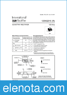 International Rectifier 125NQ015 datasheet