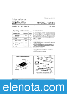 International Rectifier 150CMP035 datasheet