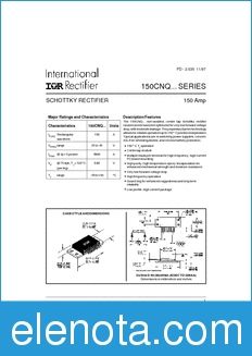 International Rectifier 150CNQ035 datasheet