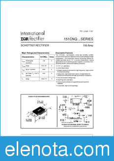 International Rectifier 151CNQ035 datasheet