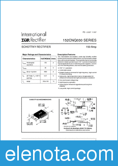 International Rectifier 152CNQ030 datasheet