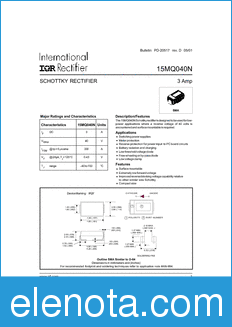 International Rectifier 15MQ040N datasheet