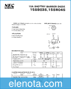 NEC 15SB04S datasheet