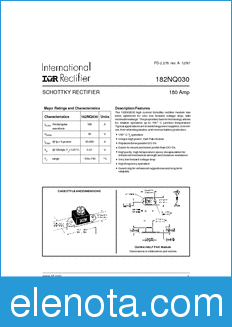 International Rectifier 182CNQ030R datasheet