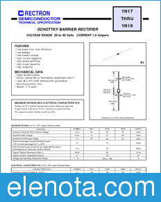Rectron 1N17-B datasheet
