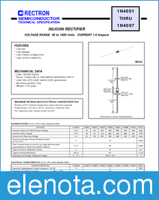 Rectron 1N4001-B datasheet