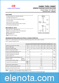Chenyi Electronics 1N4007 datasheet
