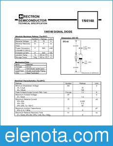 Rectron 1N4148-T datasheet