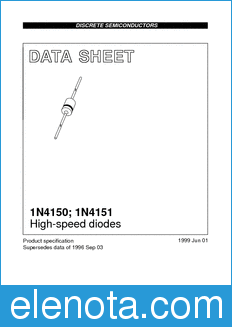 Philips 1N4150 datasheet