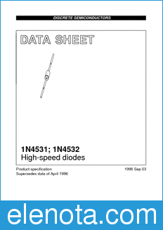 Philips 1N4532 datasheet