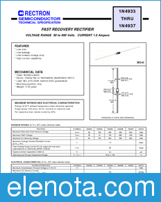 Rectron 1N4934-B datasheet