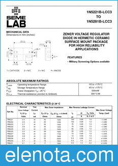 Semelab 1N5221B-LCC3 datasheet