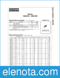 Fairchild 1N5257B datasheet