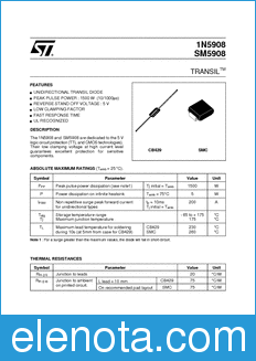 STMicroelectronics 1N5908 datasheet