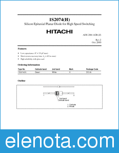 Hitachi 1S2074(H) datasheet