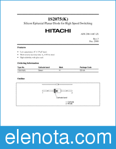 Hitachi 1S2075(K) datasheet