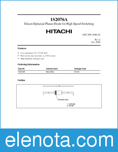 Hitachi 1S2076A datasheet