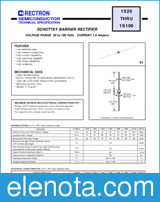Rectron 1S60-T datasheet