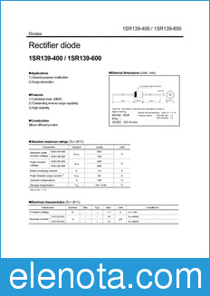Rohm 1SR139-400 datasheet