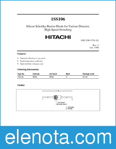 Hitachi 1SS106 datasheet