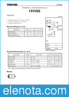 Toshiba 1SV322 datasheet