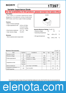 Sony Semiconductor 1T397 datasheet